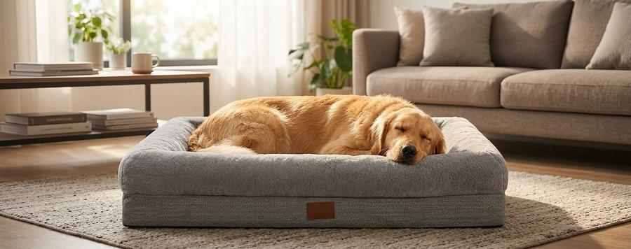 O-shape four-sided bolster dog bed