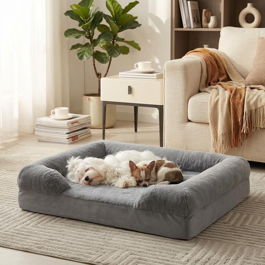 Small-dog rabbit-fur plush bed